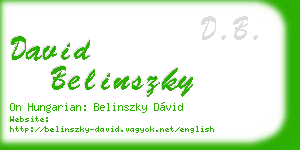 david belinszky business card